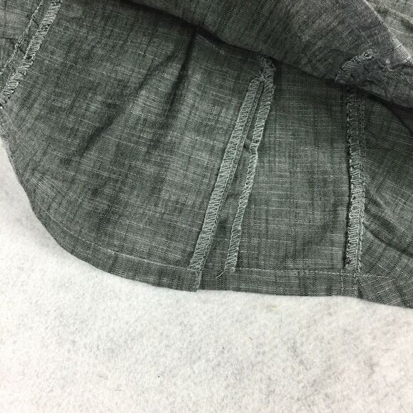 Button Front Pencil Skirt Size Medium Womens Light Gray Casual Career Ruched M - Picture 4 of 7